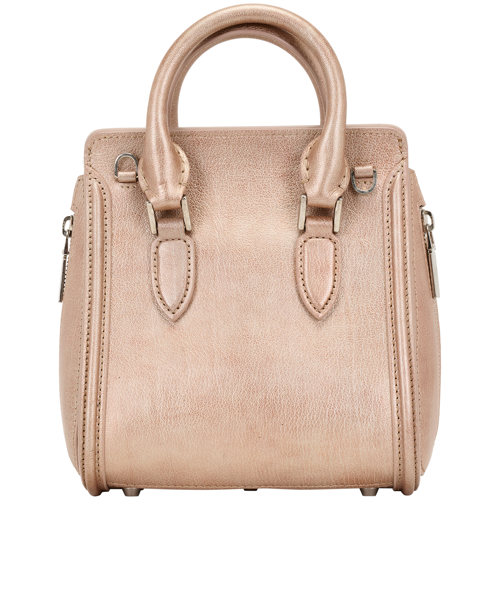 Mini Heroine, &pound;160, Handbags, Rose Gold, Leather, Back view